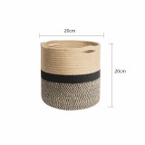 20cm Cotton Woven Flower Pot Storage Basket Crafts Storage Basket Green Plant Potted Basket