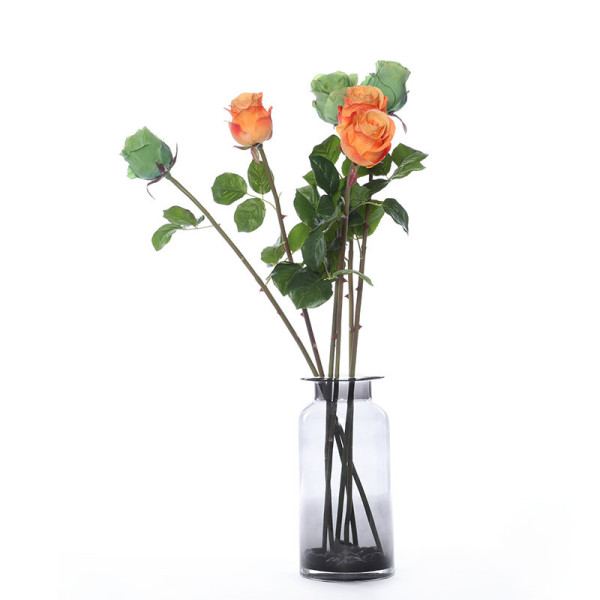 2021Wedding home silk flower venue decoration European single rose