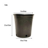 Durable Garden   3 Gallon Black Round  Stackable Plastic Garden Grow Pots