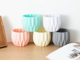Explosion Style Creative Striped Flower Pot Nordic Simple Plastic Flower Pot Fleshy Imitation Resin Ceramic Flower Pot