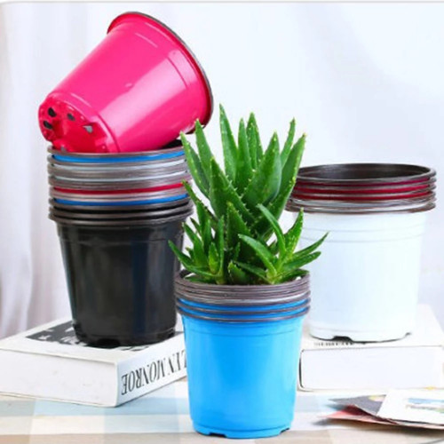 Wholesale Garden Home Decoration Colorful Durable Flower Pots Planters Plastic Flower Pots Garden