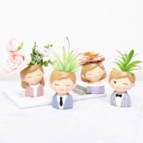 Cartoon Couple Flower Pots Creative Succulents Potted Decorative Ornaments Wholesale