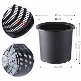 Root-controlled Imitation Porcelain Large Resin FlowerPots Succulents Wholesale Planters Plastic Flower Pots With Tray
