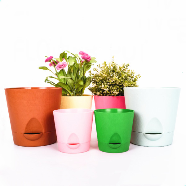 Wholesale Decorative Indoor Resin Plant Pots Colorful Garden Succulent Planter Flower Pot Resin Balcony Resin Flower Pot