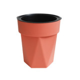Factory Direct Sale Simple Creative Plastic Flower Pot Round Thick Large Flower Pot Resin Plastic Set Wholesale
