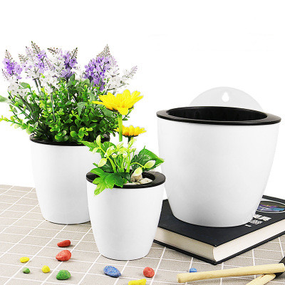 Creative Hanging Round Shaped Home Garden Plastic Garden Pots Flower Planters