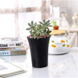 White Round PP Plastic Flower Pot Succulent Vientiane Orchid Plant Frosted High Waist Pot Black