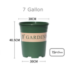 Chunky Root-Controlled Potted Round Rose Black Planting Seedling Thickening Flower Plastic Gallon Pot With Bottom Plate