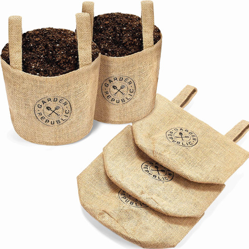 Wholesale Unique Artificial Plant In Gunny Sack Garden Planting Sack Home Decoration Sack Cloth Bag For Plant Pots