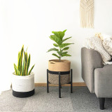 20cm Cotton Woven Flower Pot Storage Basket Crafts Storage Basket Green Plant Potted Basket