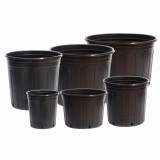 Wholesale White 2 Gallon Flower Pot Durable Side Hole Gallon Plastic Flower Pot
