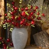 2021Home decoration photography props Hotel shopping mall soft pomegranate branch