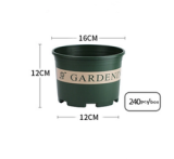 Chunky Root-Controlled Potted Round Rose Black Planting Seedling Thickening Flower Plastic Gallon Pot With Bottom Plate