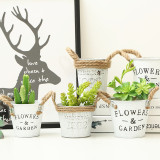Wholesale High Quality Creative Metal Flower Pot Balcony Outdoor Decoration Flower Vintage Pot Planters Flower Pot Metal