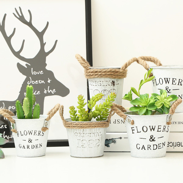 Wholesale High Quality Creative Metal Flower Pot Balcony Outdoor Decoration Flower Vintage Pot Planters Flower Pot Metal