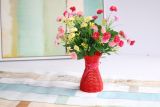 Imitation Basket Plastic Vase Fake Flower Rattan Plastic Weaving Home Living Room Decoration Crafts