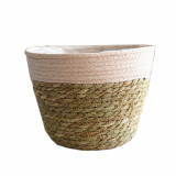 Straw Flowerpots Succulent Potted Plants Family Green Plants Seaweed Woven Handmade Crafts Woven Basket