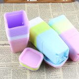 Colorful Square Plastic Plant Pot Planter Sets With Tray Saucer 20pcs Colorful Luminous Stones And 2 Transplanting Tools