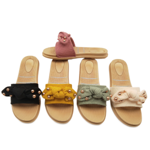 MDY09 2021 Women Bow Summer Sandals Shoes Slipper Indoor Outdoor Summer Sandals Beach Shoes Casual Beach Shoes Female Slippers