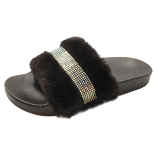 MDY08 Women Slippers Furry Fluffy Flip Flops Women Sandals Fur Ladies Slippers Size 36-41
