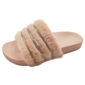 MDY07 Women Slippers Furry Fluffy Flip Flops Women Sandals Fur Slides Ladies Slippers Plus Size 36-41