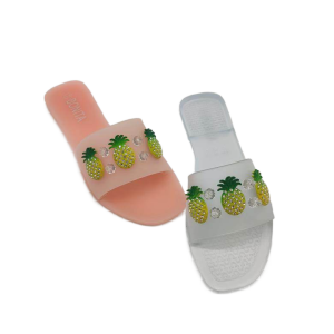 YF049 2021 Ladies Fashion Fruit Slippers Crystal Non-slip Light Indoor And Outdoor Sandals And Slippers Ladies Plastic Beach Shoes