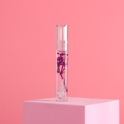 Drivworld 2021 makeup sequins toot lips dried flowers flowers lip oil natural moisturizing colorless lip balm anti-drying hydrating