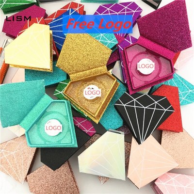 10/20/30/40pcs wholesale false eyelashes packaging box fake 3d mink lashes boxes faux cils strip diamond magnetic case empty