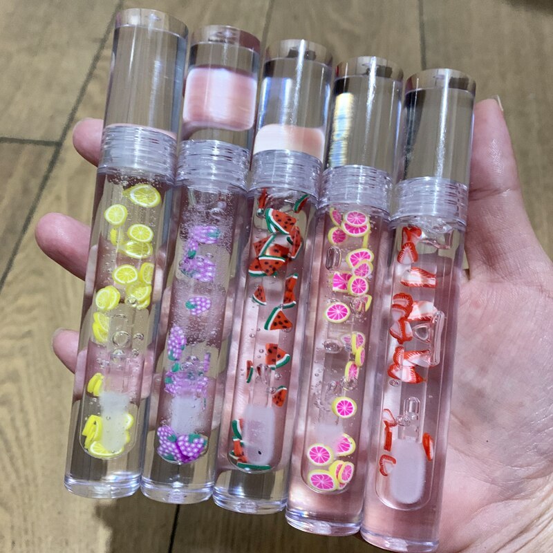 2021 Fruit Lipgloss Private Label Base Vendor Custom Clear Kids Glossy Vegan Wholesale Lip Gloss