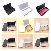 Wholesale Eyelash Packaging Box White & Black Color Lash Boxes Packaging Custom logo Mink Eyelashes Package Storage Case Vendors