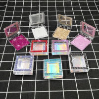 1PC Square Acrylic Diamond False Eyelash Packaging Box Fake 10mm-25mm 3d Mink Eyelashes Boxes Case Lashes Empty Bulk Box trays