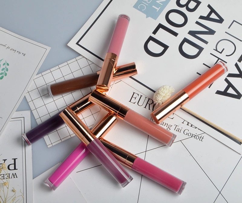 custom makeup lip gloss private label 2020 new 40 color make up lip gloss matte waterproof non-stick cup with lip gloss tube