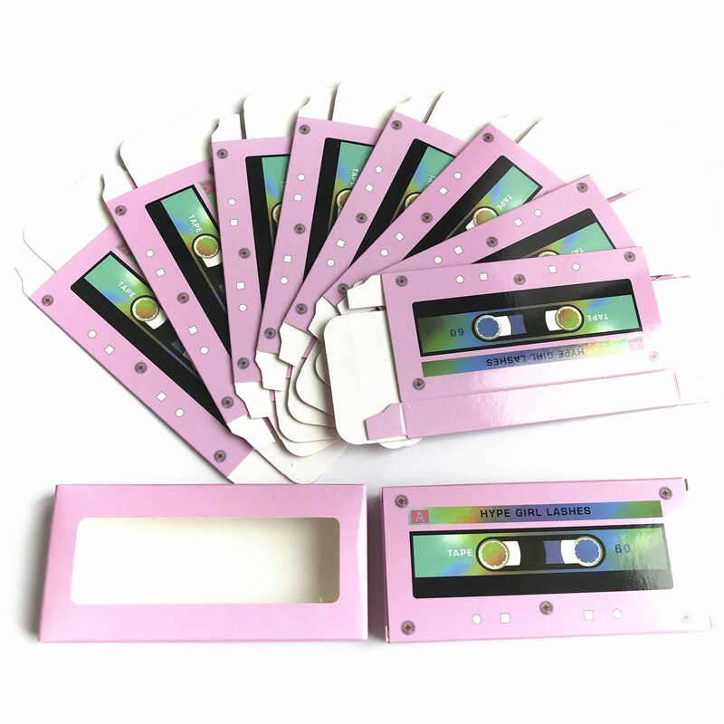Eyelash Packaging Box Bulk Wholesale Custom 3D Mink Lashes Boxes Packaging With Logo Makeup Set Eyelashes Case Pack