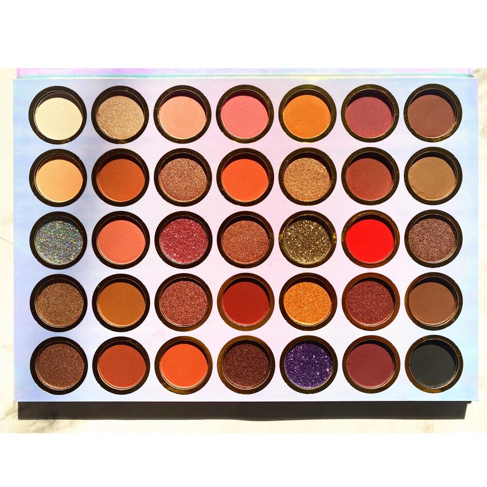35 Colors Natural Eyeshadow Palette Private Label  High Pigment Eye Shadow Palette Custom Logo Wholesale