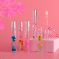 Drivworld 2021 makeup sequins toot lips dried flowers flowers lip oil natural moisturizing colorless lip balm anti-drying hydrating