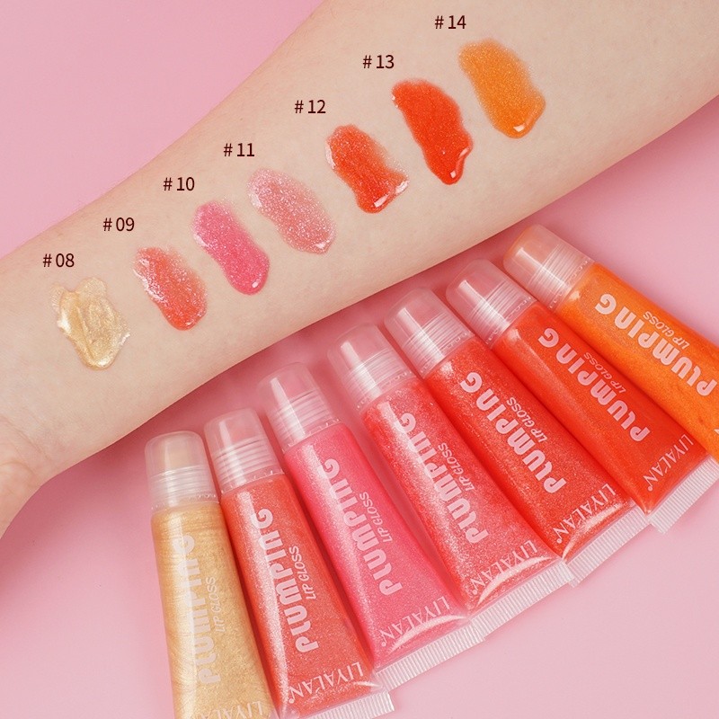 Fast Delivery Private Label Lipgloss Vendor Custom 10ml Squeeze Tube Vegan Clear Shiny Pink Lip Gloss