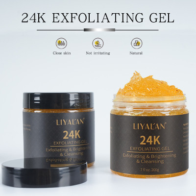 2021 24K keratin cleansing gel reduces dead skin and clears blackheads and pores cleansing gel facial scrub LOGO / OEM