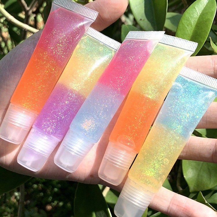 lipgloss custom candy squeeze tubes wholesale fruit flavor gloss private label glitter clear sheer lip gloss vendor