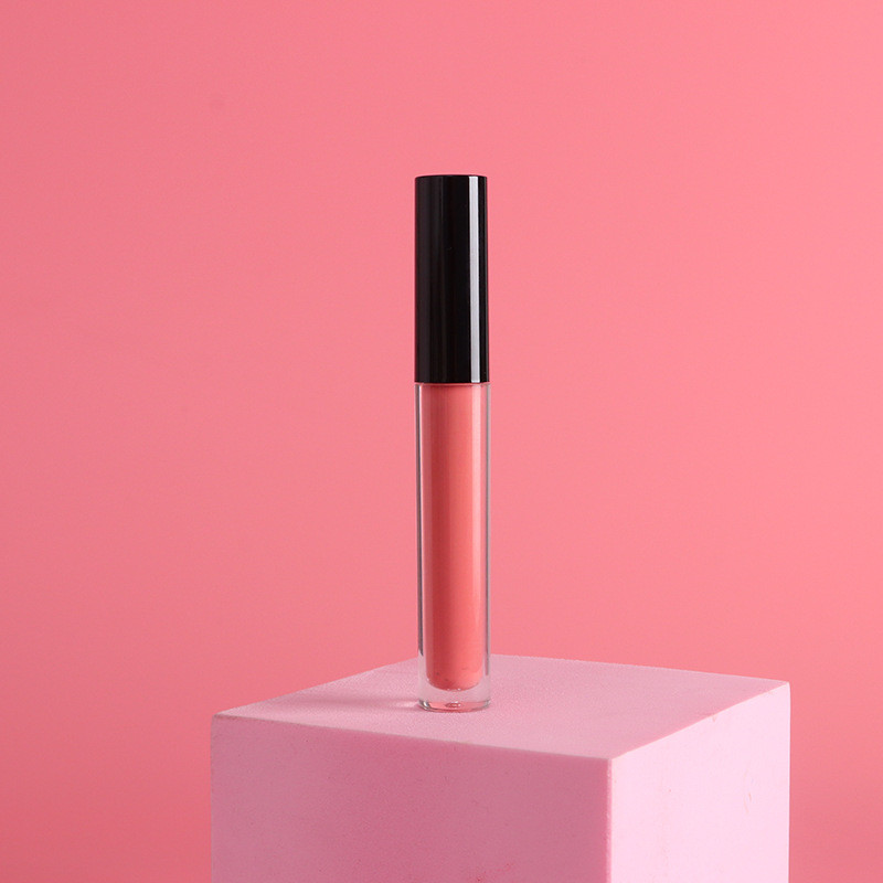 Drivworld 2021 black cover transparent tube matte velvet matte lip gloss light and smooth non-stick lip glaze lipstick liquid