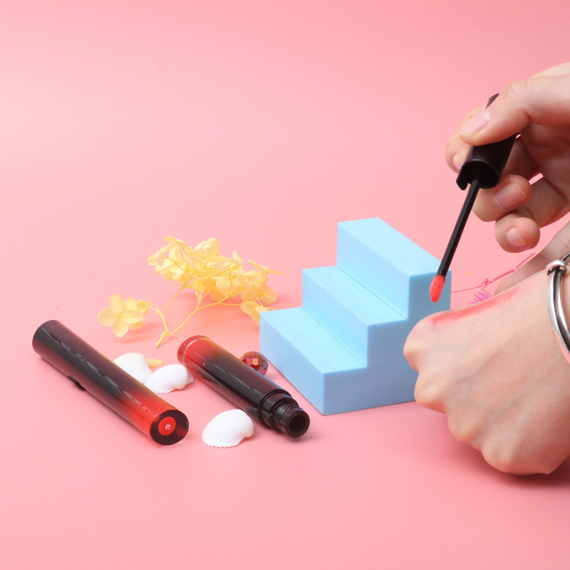 Drivworld 2021 Multicolor Beauty Matte Lip Glaze Easy Color Oval Black Tube Lacquer Gradient Color Moisturizing Lip Gloss
