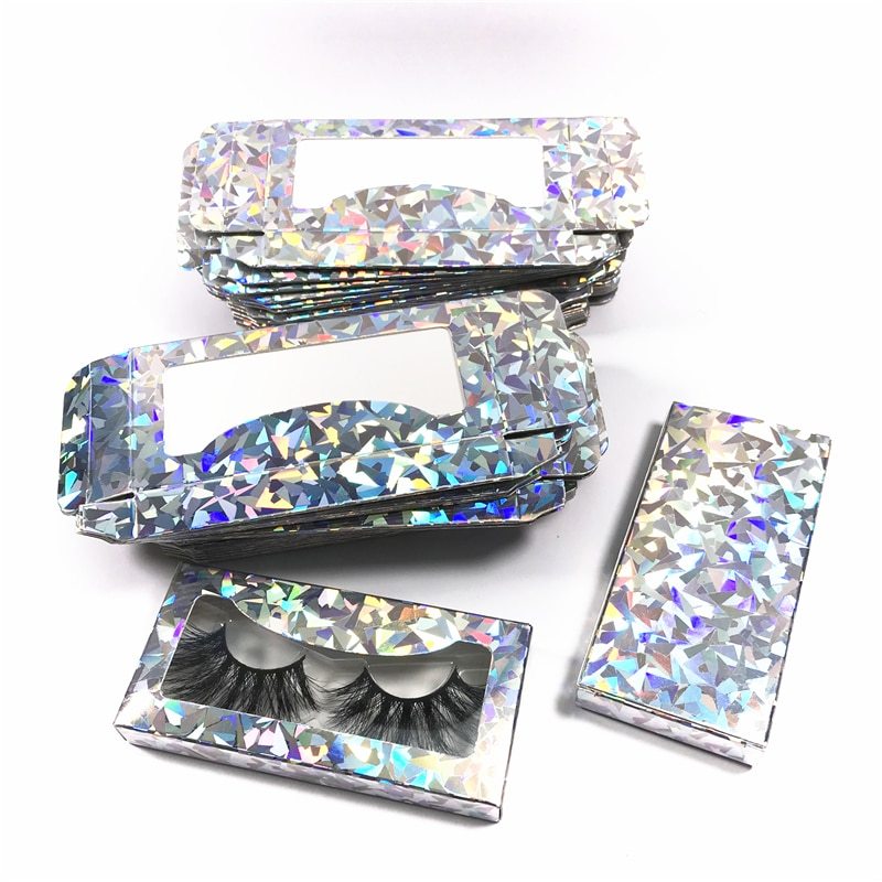 NEW wholesales Lash Boxes Packaging Wholesale New Empty Eyelash Packaging Box square Glitter Lashes Case Eyelashes Package