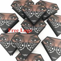 NEW 10/30/50box wholesale diamond false eyelash packaging box fake 3d mink eyelashes boxes faux cils magnetic case lashes empty