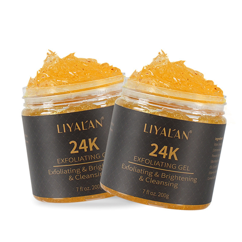 2021 24K keratin cleansing gel reduces dead skin and clears blackheads and pores cleansing gel facial scrub LOGO / OEM