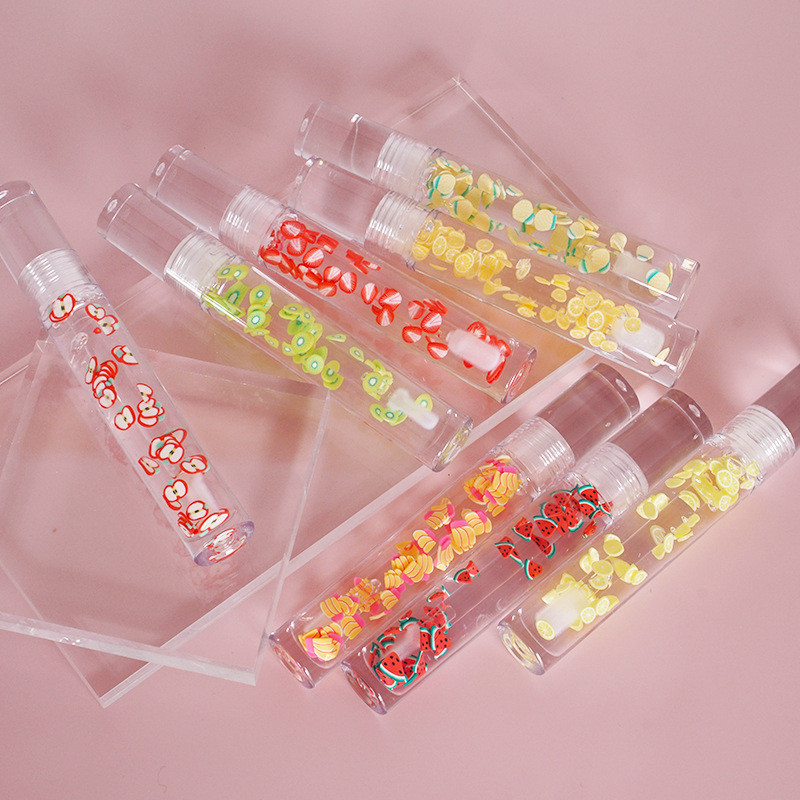 Fruit lip gloss OEM Private Label Lip Gloss Scent Oil Custom Logo Clear Fruit Lipstick Moisturizing Lip Gloss