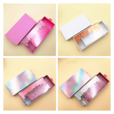 NEW  wholesale eyelash packaging box lash boxes packaging White Color and Black Color mink lashes square round empty case bulk