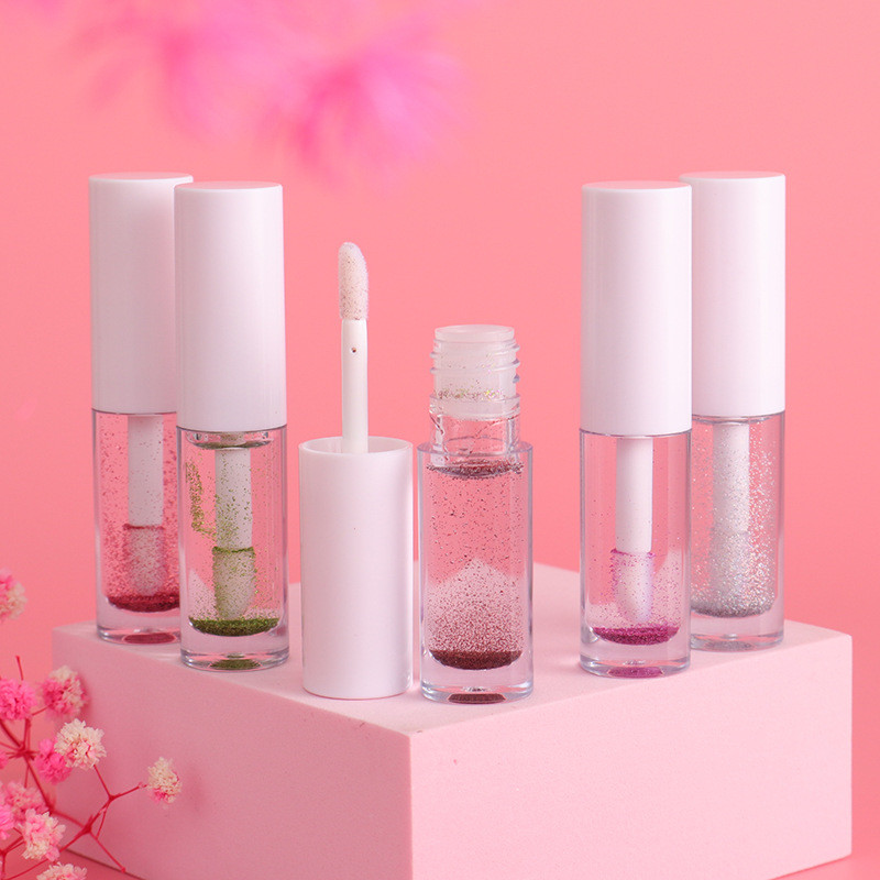 Drivworld 2021 new transparent tube white cover shiny moisturizing lip gloss moisturizing velvet matte lip gloss non-stick cup