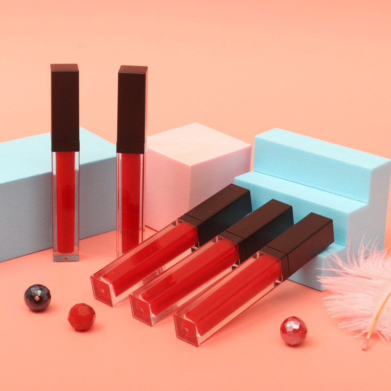 Drivworld 2021 black cover square tube series velvet matte lip glaze matte non-stick lip gloss lipstick liquid