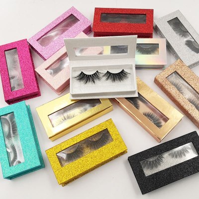 NEW 1set Wholesale Square False Eyelash Packaging Box Fake 3d Mink eyelashes Boxes Faux Cils lash strip Case Empty