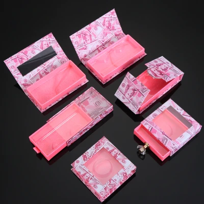 1PC Empty Eyelash Packaging Box Wholesale Lashes Boxes Lashes Package Case 8-25mm Lashes Rectangle Box with Transparent Tray