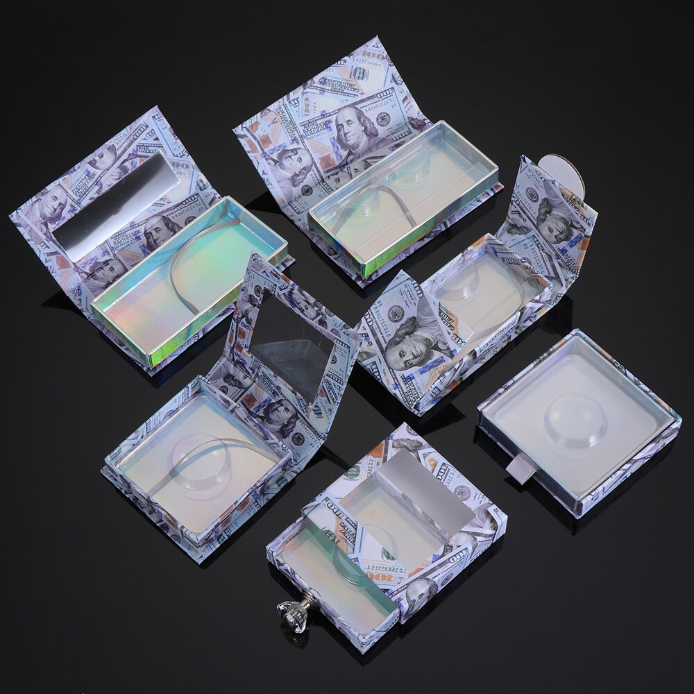 1PC Empty Eyelash Packaging Box Wholesale Lashes Boxes Lashes Package Case 8-25mm Lashes Rectangle Box with Transparent Tray